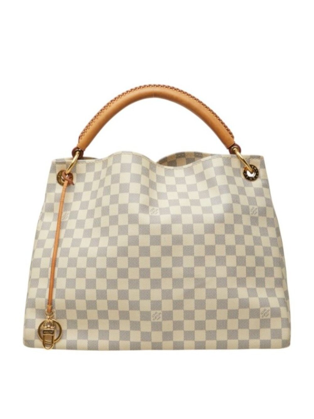 Louis Vuitton Damier Azur Artsy MM Tote White Leather